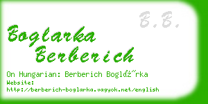 boglarka berberich business card